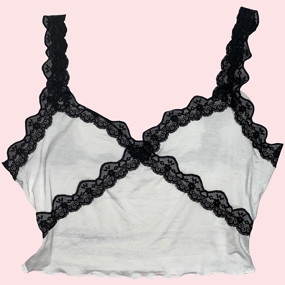 Lace cami crop top